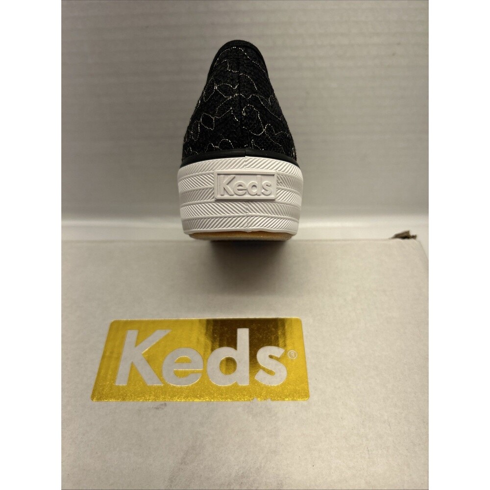 Keds Triple Decker Lace Celebration Black Shot Through w/ Gold Women Sz 6 NEW - Picture 6 of 8